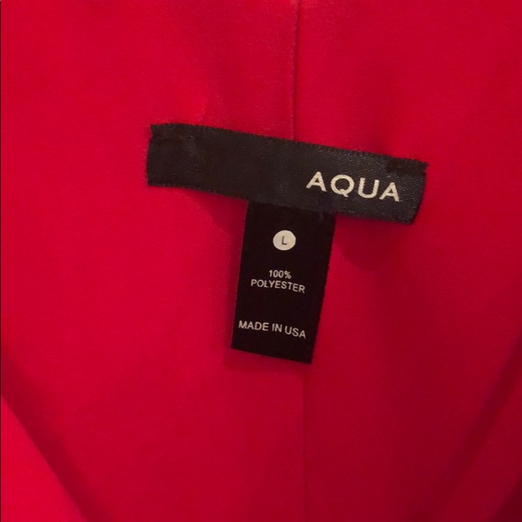 Aqua Cold Shoulder Red Dress - Picture 4 of 4